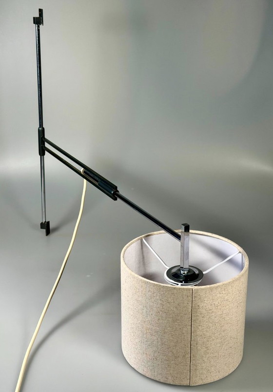 Image 1 of 60er 70er Jahre Wandlampe Wall Sconce ausziehbar Metall Chrom Mid Century Design