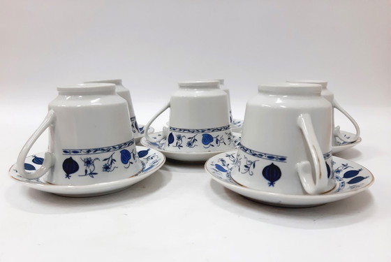 Image 1 of Vintage Espresso Coffee Cups & Saucers, Set of 6