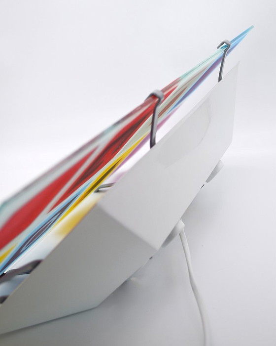 Image 1 of Vintage IKEA GYLLEN Wandleuchte - Geometrisches Glas - Julia Treutiger, 1990er Pop Art