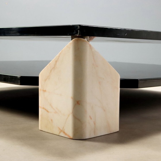 Vintage 1970s Coffee Table with Marble Bases – Side tables, Wood (photo 9 of 12)
