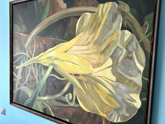 Image 1 of Peinture Smokey vintage de Theo Leijdekkers 136,6 cm x 107 cm