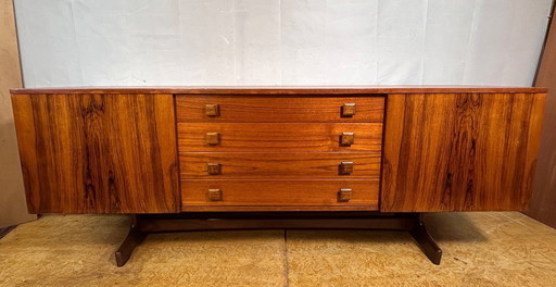 Mid-Century Retro Vintage Teak & Rosewood Sideboard by Vanson – 1960s Scandinavian Design British mid-century modern design 