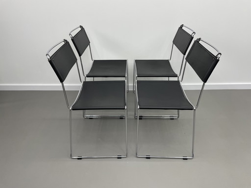 4 vintage Giandomenico Belotti Stoelen