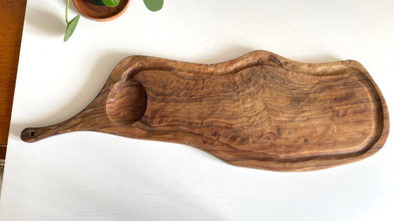 Image 1 of Grande PLANCHE à Découper BOIS d'Olivier Vintage