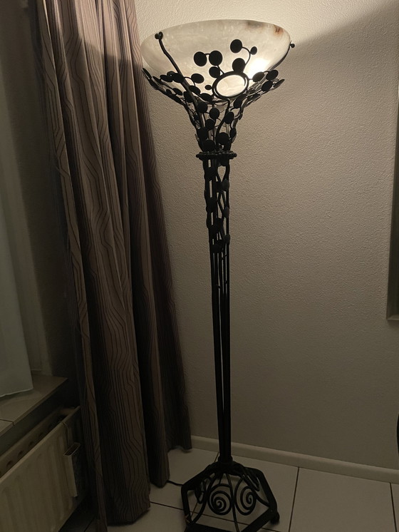 Image 1 of An Art Nouveau style standing table lamp