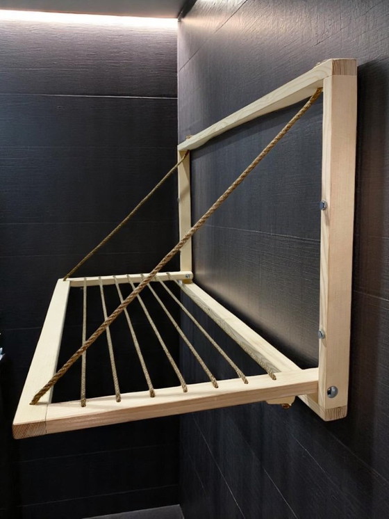 Image 1 of Stendibiancheria da parete, stendibiancheria - Arredamento Folk, Bagno, Balcone, Ecologico