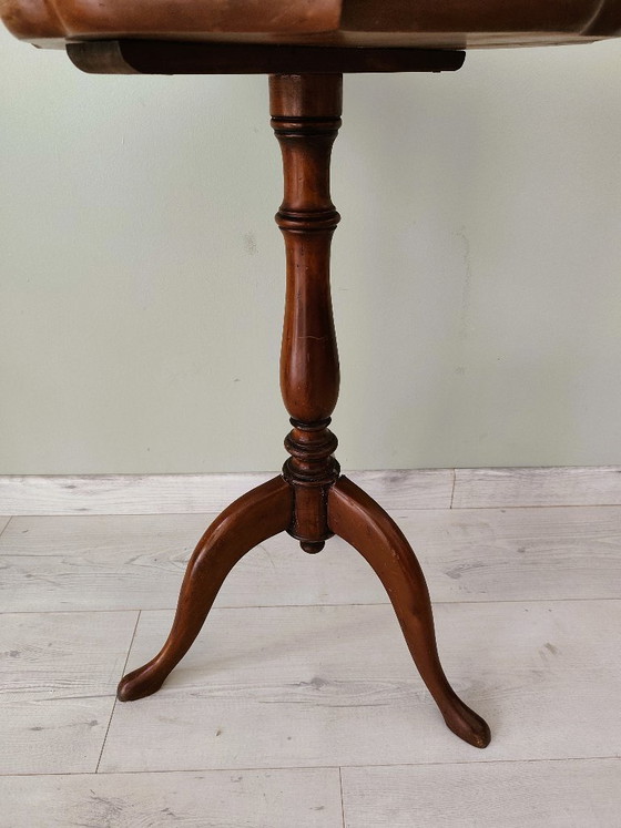 Image 1 of antique tripod pedestal table