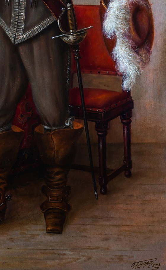 Original Oil Painting Aramis's Golden Dreams - Based on A. Dumas's "The Three Musketeers" (photo 7 of 7)