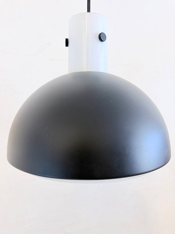 Space Age Pendant lamp made of glass and metal by Glashütte Limburg 70s Design (photo 9 of 12)