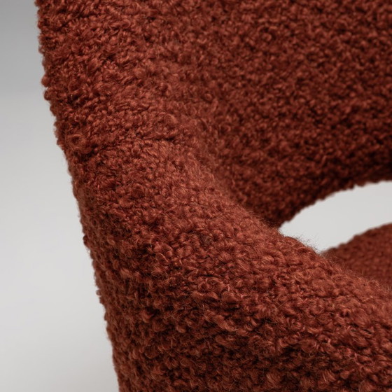 Image 1 of Model 71 Dining Chair in Alpaca and Mohair Bouclé by Eero Saarinen for Knoll
