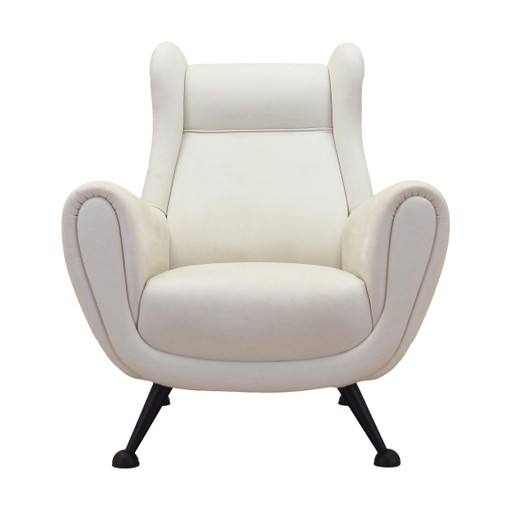 Poltrona bianca, design italiano, anni '80, produzione: Italia