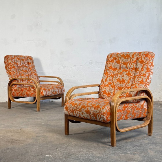 Image 1 of Een paar Debreceni fauteuils in art-decostijl, 1960