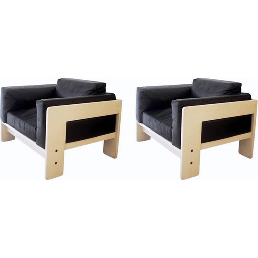 Coppia di poltrone vintage Bastiano di Tobia Scarpa per Gavina anni '60