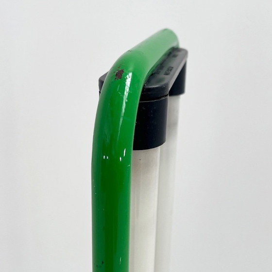 Image 1 of Grüne Doppel-Neonlampe von Gian N. Gigante für Zerbetto, 1980er Jahre