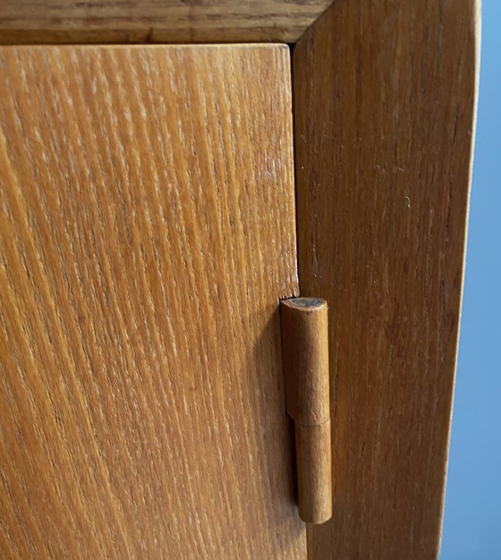 Image 1 of wood sideboard 2doors and drawers inside 1970s