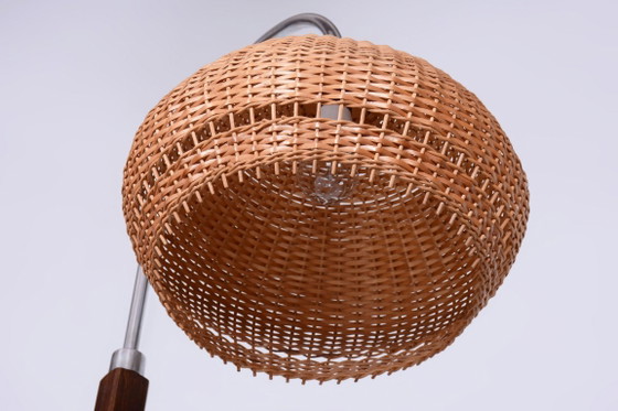 Restored Art Deco Floor Lamp, by J. Halabala for UP Závody, Walnut, Czech, 1930s – Floor lights, Wood (photo 11 of 15)