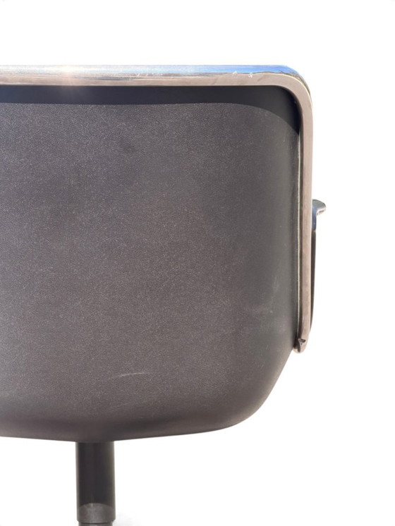 Executive Armchair Charles Pollock Knoll black leather – Chrome (photo 7 of 16)
