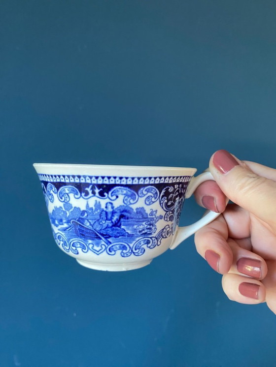 Image 1 of Petrus Regout Maastricht Castillo set of 2 vintage cups and saucers