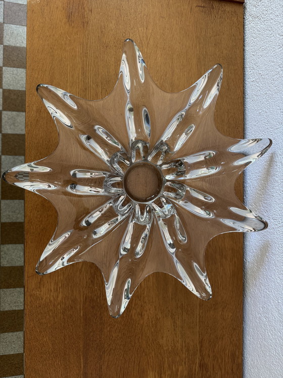 Image 1 of Large 60's star crystal bowl