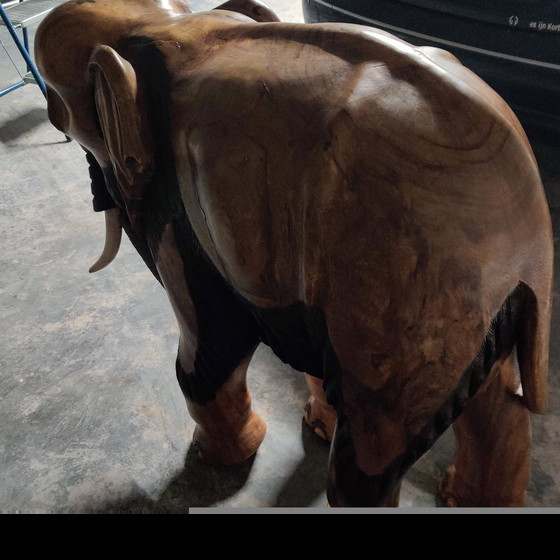 Image 1 of Escultura de madera "elefante"