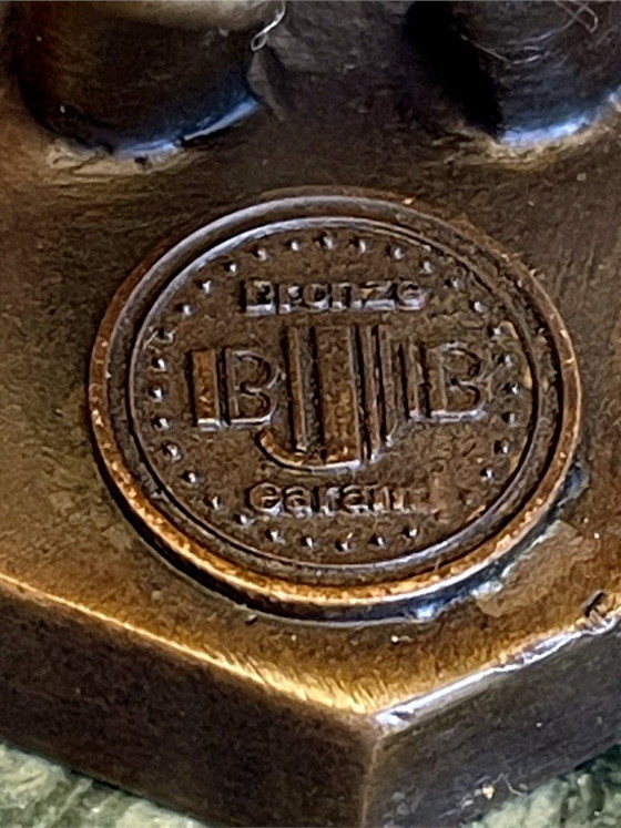 Image 1 of Art Deco sculptuur gesigneerd Preifs – Brons BJB – danseres – 32 cm