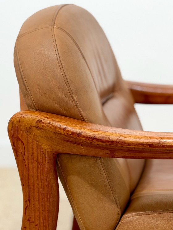 Poltrona vintage in pelle e legno – Poltrone (photo 3 of 10)