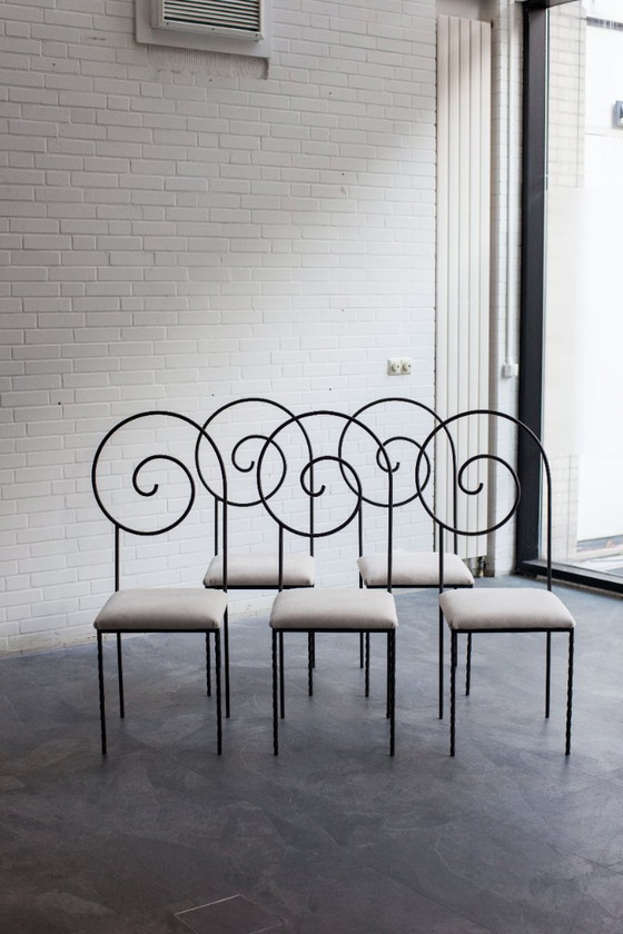 Image 1 of Suspiral chairs by Luigi Serafini for Sawaya & Moroni, Italy, 1980s