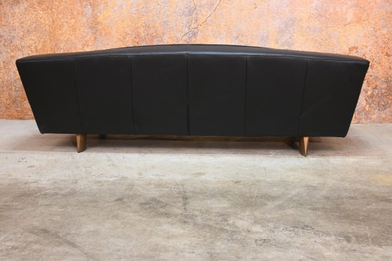Black leather Montis Riva design sofa in top condition! – 3-5 seaters (photo 5 of 8)