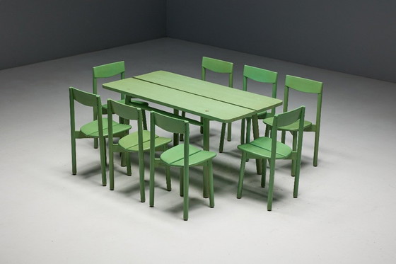 Image 1 of Tables "grain de café" vertes par Pierre Gautier Delaye, France, 1965