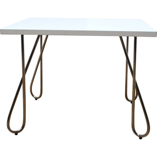 Vintage salontafel in aluminium en chroom voor Kinnarps
