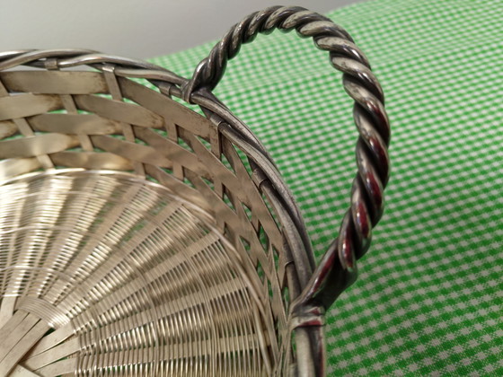 Image 1 of Panier à pain plaqué argent