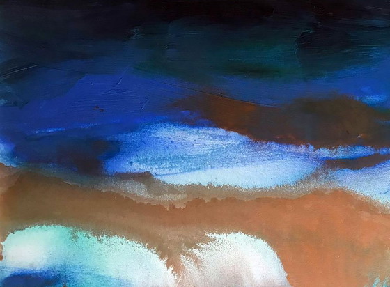 Image 1 of Original Acrylic Painting Abstract Expressionism Galaxy