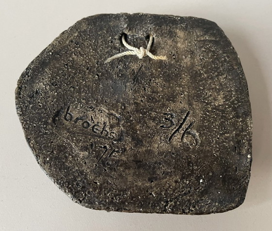 Image 1 of Cees Broehs - Ceramic wall tile in bronze glaze - edition 3/6