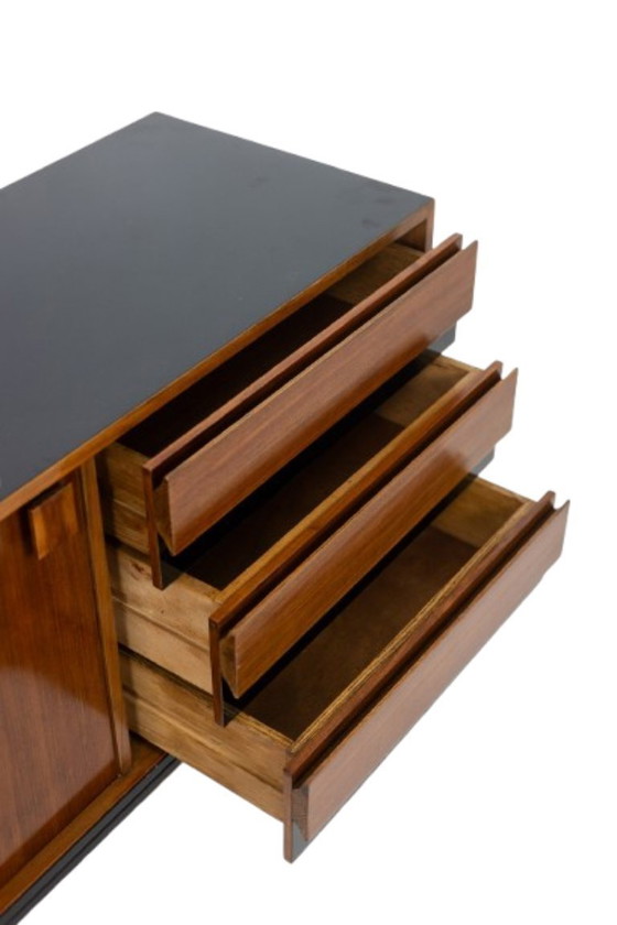 Image 1 of Bernard Marange. Teakhouten dressoir. Circa 1960.