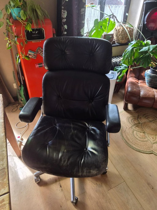 Fauteuil Giroflex Karl Dittert – draaistoelen, Aluminium, Wood