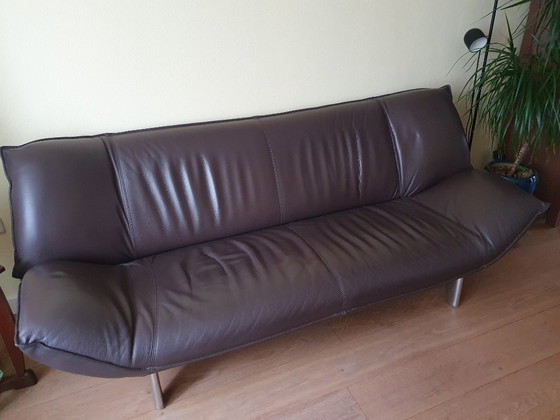 Image 1 of Divano di design Leolux Tango a 3 posti in pelle Senso marrone