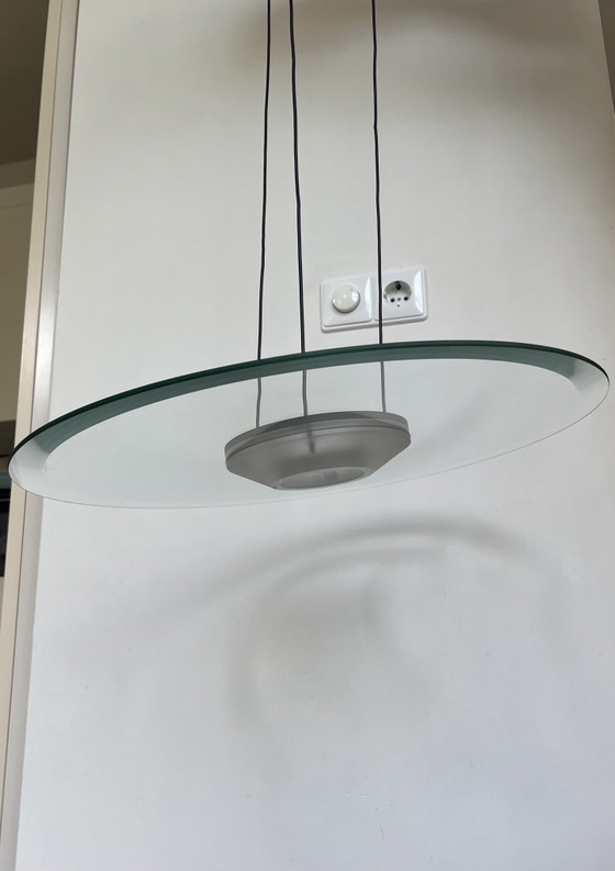 Lampada a sospensione di design Tom Kater - piatto in vetro trasparente – Lampade a sospensione, rvs (photo 3 of 8)