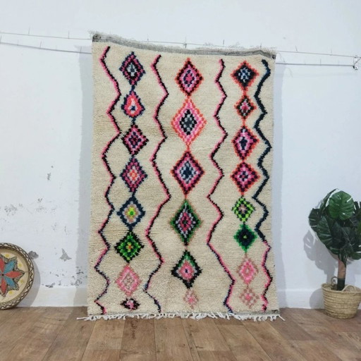 Authentiek Berberkleed – 100% natuurlijke wol, handgeweven (175 × 120 cm)