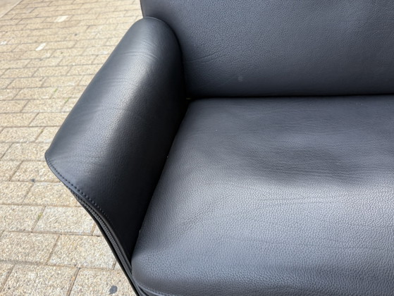 Image 1 of De Sede DS-125 3-Sitzer Schwarzes Büffelleder Hals 5mm WIE NEU!