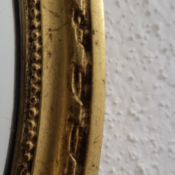 Image 1 of Vintage gouden ovale boogspiegel