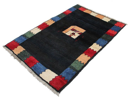 Original Persian carpet Gabbeh Ghashghai oriental carpet 152 cm x 105 cm old natural