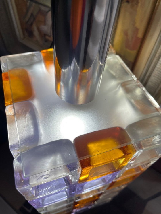 Image 1 of Albano Poli by Poliarte Tafellamp Glas Murano 5 lampen XXL, Italië, 1970