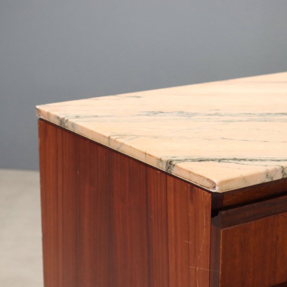 Buffet des années 1960 en bois et marbre – Buffet bas, Wood (photo 5 of 12)