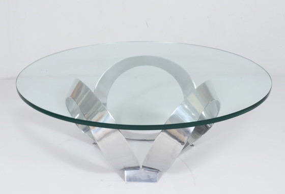 Image 1 of Space Age Table basse/table basse de Knut Hesterberg pour Ronald Schmitt, Diamond Aluminium, années 1970, Allemagne