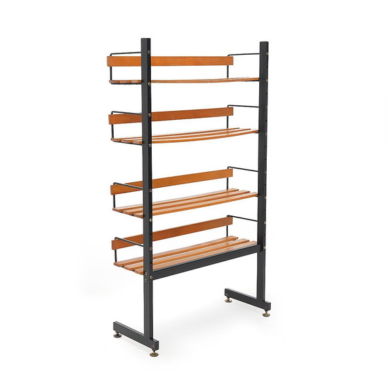 Image 1 of Librería de metal y fresno, años 60