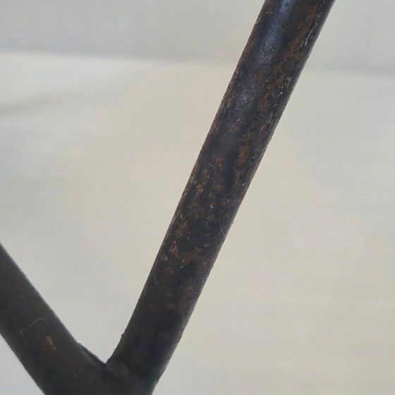 Image 1 of SET OF 3 VINTAGE 1950S METAL & PLASTIC SCOUBIDOU CHAIRS 50S ROCKABILLY