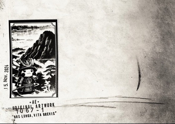 Image 1 of Kunstwerk Pikachu (Pokemon) Journing to te rising sun