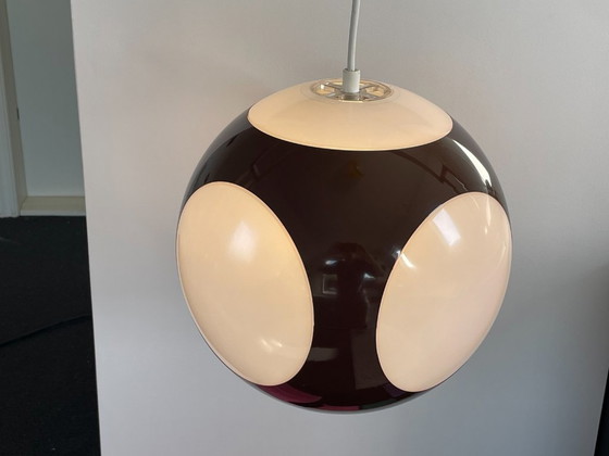 Lampada Space Age Massive Bug Eye, Modello Sfera Marrone, Vintage, Retro, Lampade a sospensione, Plastica (foto 6 di 10)