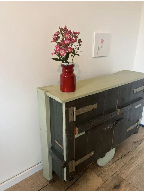 Image 1 of Unique Vintage Hall Cabinet – Handmade with Character