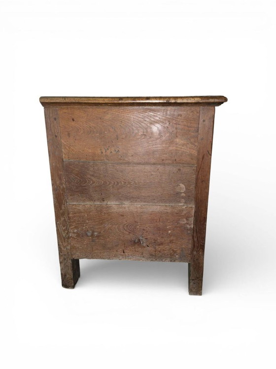 Antique Solid Wood Chest/Chest – Authentic Patina, Hinged Lid – Cabinets, Metal (photo 4 of 5)